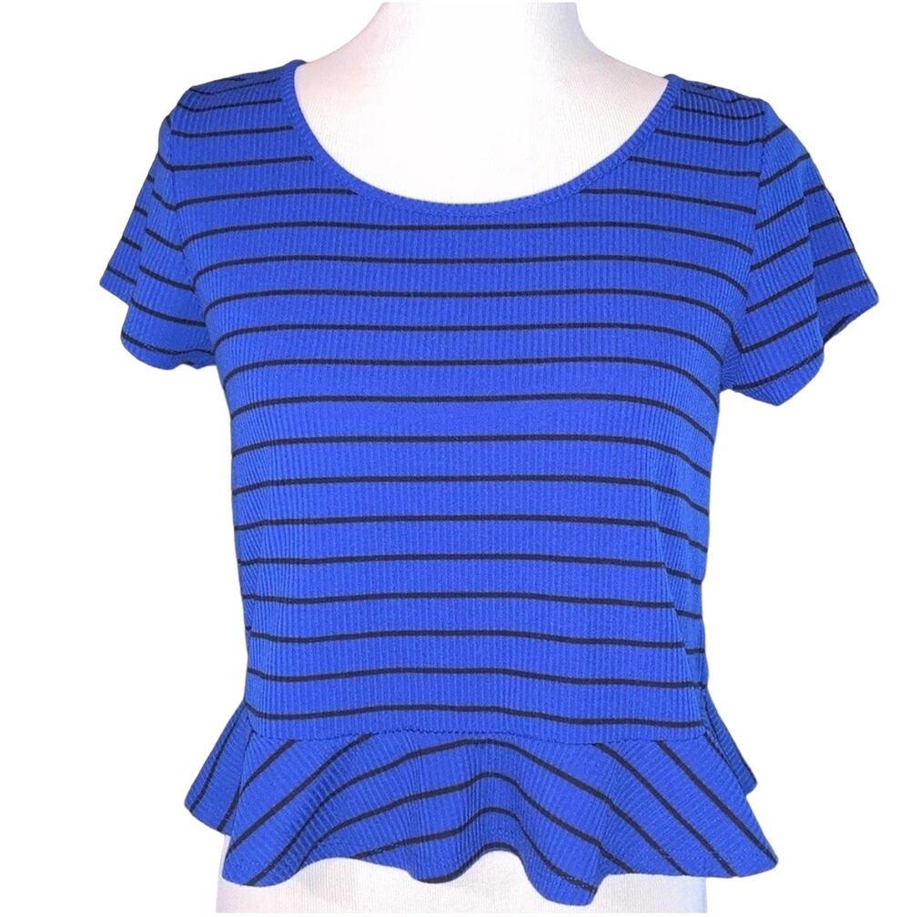 Anthropologie Takara Cropped Ruffle Top Sz Med
